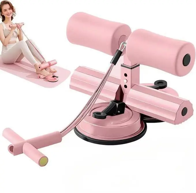 Abdominal Training Aid Upgraded Version with 2 Suction Cups Sit-Up Machine Multi-Functional Adjustable Trainer for Home Gym Exercise Stomach Workout Equipment