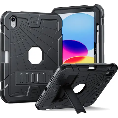 Hero Anime Style Silicone Tablet Case - Durable Military Grade Drop Protection Cover with Built-in Pencil Holder, Kickstand, ABS & Polycarbonate Casing for iPad 11th Gen 11in 2025 (A16), 10th Gen 10.9in 2022, Electronics Accessories