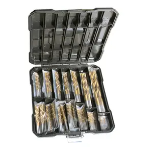 High Speed Steel Titanium Plated Drill Bit Tool Set, 99pcs/set Straight Handle Fried Dough Twist Drill Bit Kit, Woodworking Drill Bit Set，gadgets for him