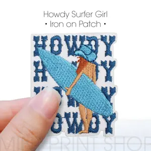 Howdy Surfer Girl Embroidery Patch