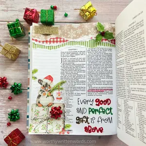 Every Good Gift Christmas Bible Journaling Page Kit