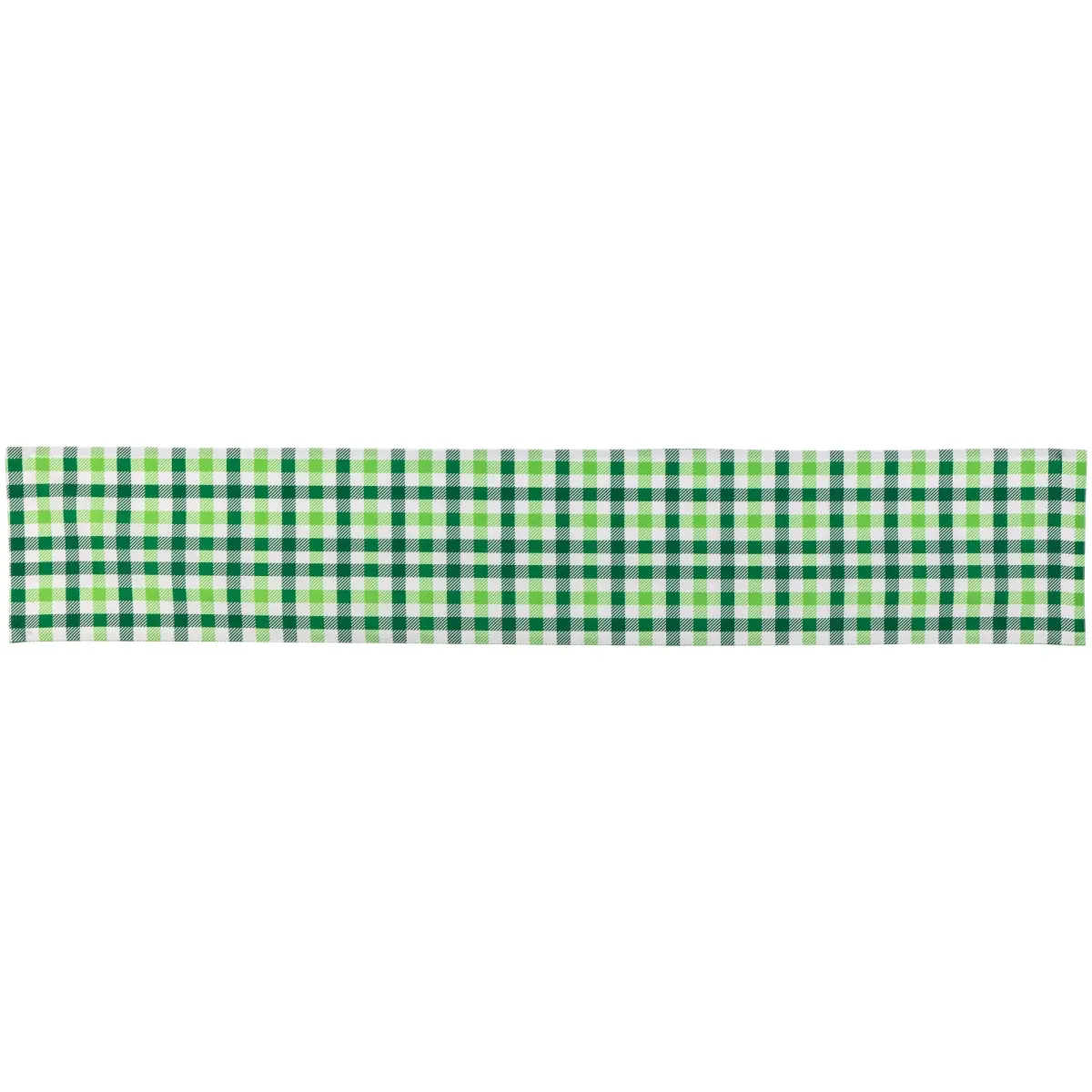 Northlight 35747336 72 in. Green Checkered Table Runner