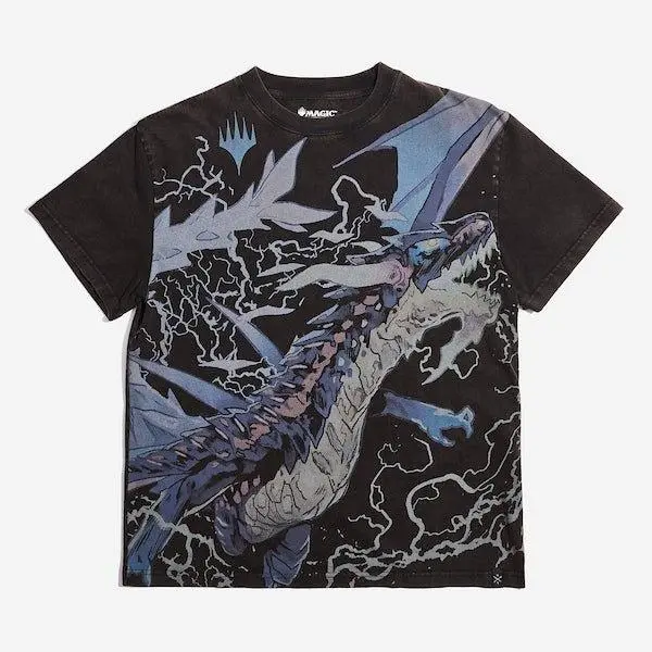 Dragonstorm Neriv Oversized Print Grail Tee Magic The Gathering MTG Vintage Tee, Fantasy Trading Card Game Graphic Shirt, Retro Unisex Fan Apparel