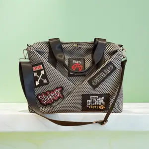 Casual Outdoor Hiking Bag, Fashionable Mesh Single-Shoulder Women's Bag, Personalized Patchwork Handbag, Crossbody Bag, Large Capacity Versatile Commuting Bag