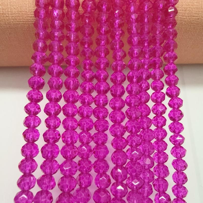 4mm Crystal Glass Beads Flat Faceted Loose Spacer Glass Beads for Jewelry Making Jewelry DIY  10strings （1000-1100pcs)