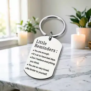 "Little Reminders" Inspirational Keychain, Self Care Gift Mental Health Reminder Keychain, Encouragement Gift