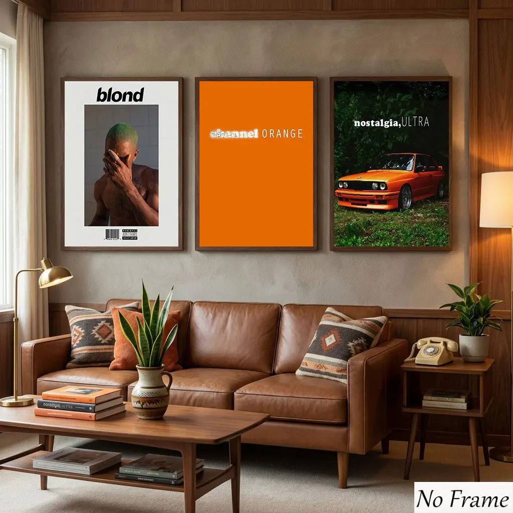 3pcs Modern Wall Art Posters Set, Retro Car & Hair Singer Artistic Design, Creative Home Decor for Living Room, Bedroom, Office, School