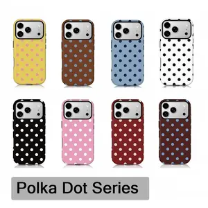 The Polka Dot Series | Minimalist Retro Everyday Collection Tough Phone Case - Perfect Gift Cover Gift Idea For Fans Shockproof & Stylish for iPhone 17, 16, 15, 14, 13, 12, 11 Pro Max Plus Air & Samsung Galaxy S25 S24 S23 S22 S21 Ultra