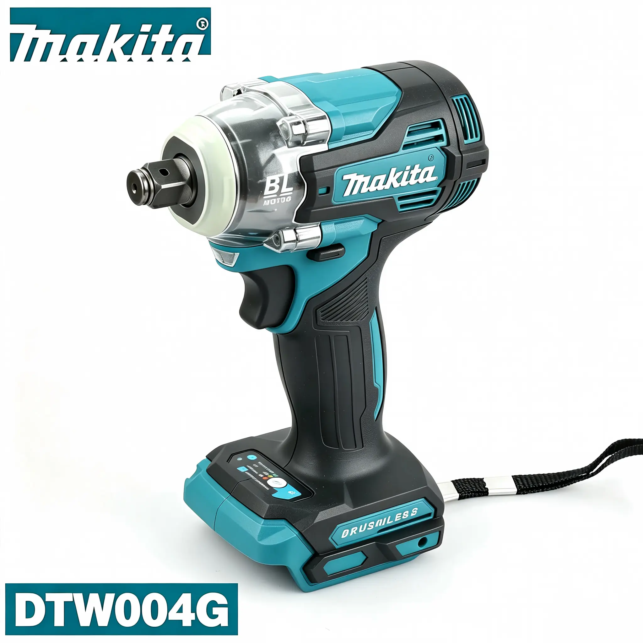 Makita DTW004G Lightweight Hand Wrench Complete Kit - Mode Selector, Forward-Reverse Switch, Industrial Hard Storage Case for DIY Build, Heavy-Duty Fastening, DIY Maintenance Tasks, Assembly/Disassem