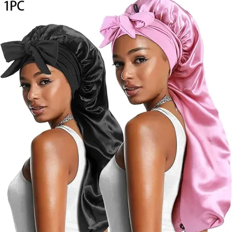 Women's Silk Sleep Bonnet, 1pc Satin Night Cap, Sleeping Cap with Soft Elastic Band, Comfortable & Stylish Design for Everyday Use, Adjustable Satin Bonnet, Hair Cap For Sleep