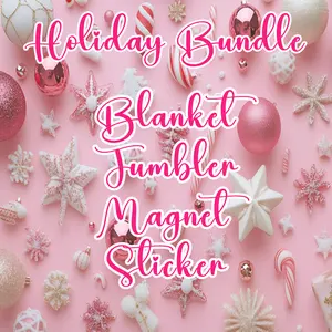 Clutch City Crafters KG Bundle - Includes 50x60 Inch Blanket 20oz Customizable Tumbler 2.5x2.5 Inch Magnet & Sticker Perfect Gift for Bichota Lovers Adhesive Vinyl Decal