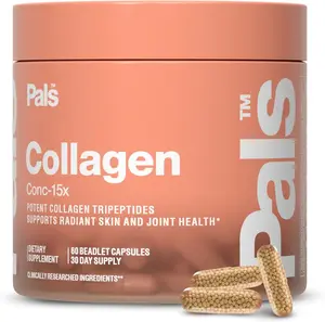 Pals Collagen Conc-15x Potent Tripeptides with Morikol Marine Collagen for Radiant Skin & Joint Health 90 Beadlet Capsules US Healthcare Supplement