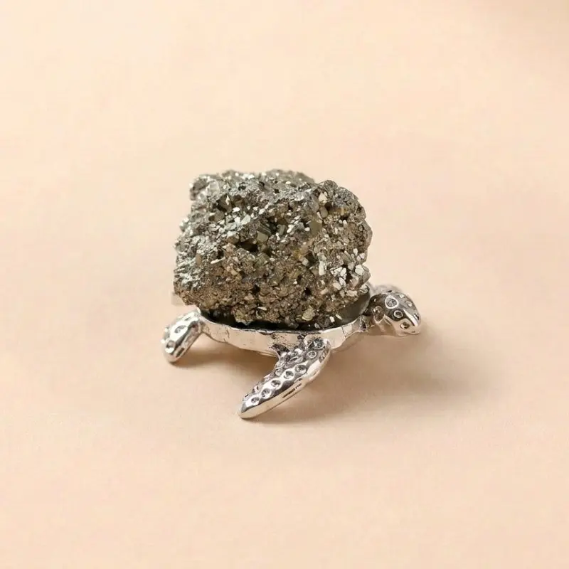 Exclusive: Buddha & Karma Pyrite Turtle Wealth Ornament