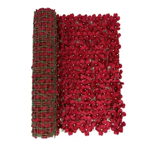 1pc Realistic Flower Decoration Fence Bouquet Petal Hedge, Sakura Fake Plant Decorative Artificial Flowers Home Festival Ornament, Lifelike Artificial Flower Fake Blossom Plants