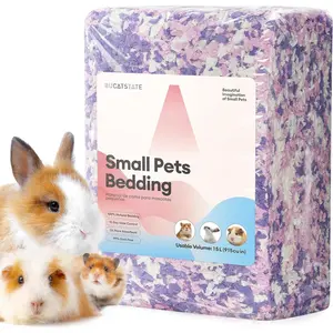Hamster Bedding 15L, 99% Dust-Free Guinea Pig Paper Bedding Odor Control, Cozy Small Animal Bedding for Rabbit Rat Syrian Dwarf Hamsters Gerbils (Lavender)
