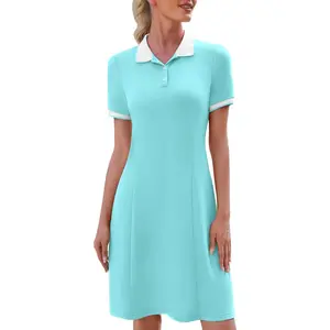 WEACZZY Women Tshirt Dress Short Sleeve Polo Dresses Easy Classic Summer Dresses