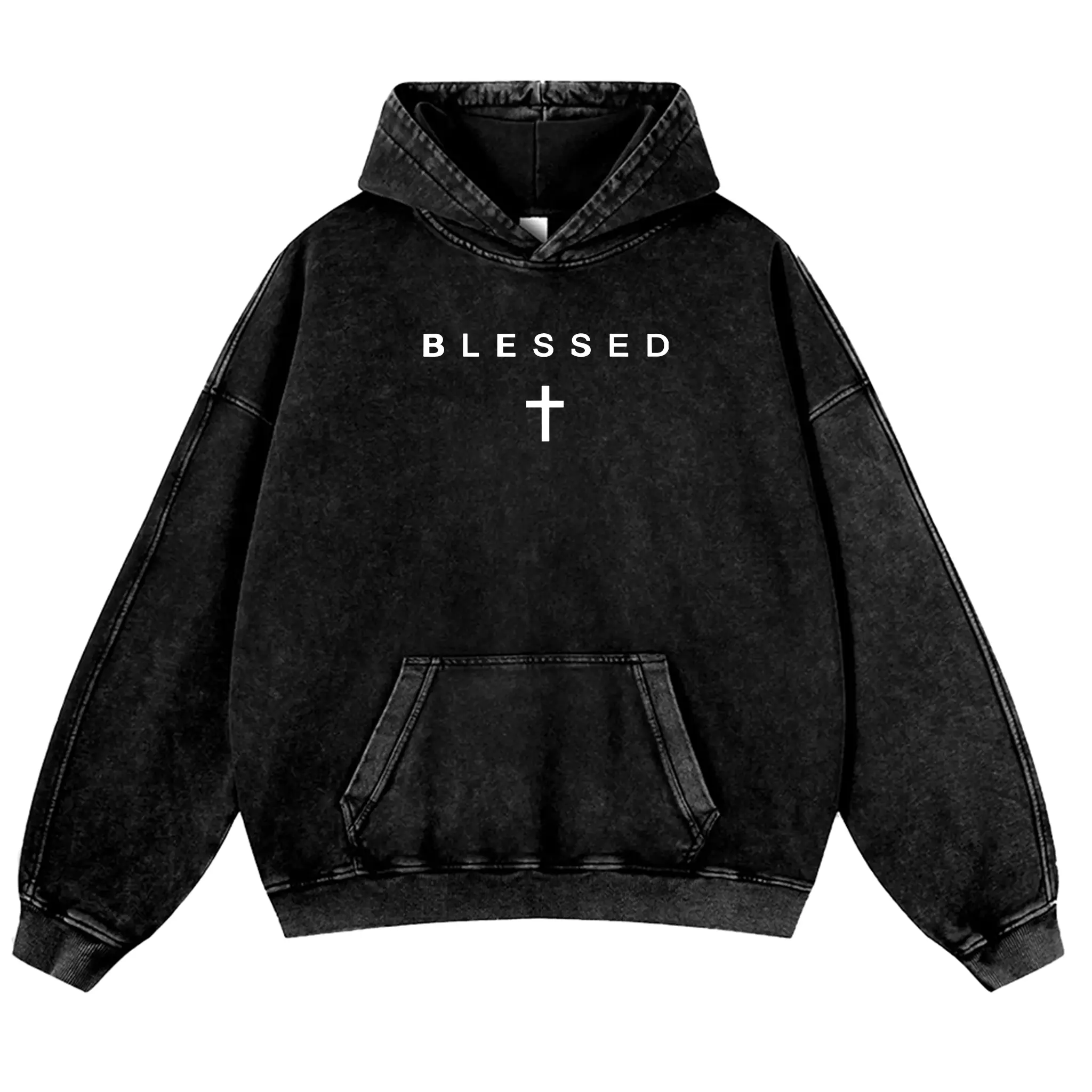 Men's Cross & Letter Print Round Neck Sweatshirt, Casual Street Short Sleeve Sweatshirt for Summer, Men's Top for Daily Wear Sleek Tee