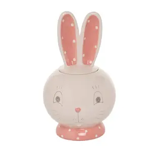 JOHANNA PARKER WHITE EASTER BUNNY COOKIE JAR