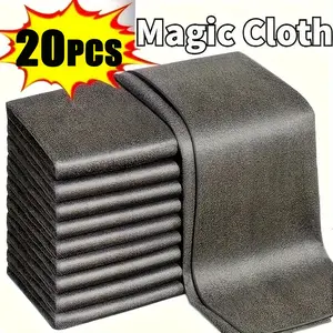 20pcs of magic glass cleaning cloth - thick ultra-fine fiber towel, suitable for windows, mirrors, cars, and kitchen and bathroom multi-purpose residue free wiping cloth, practical design Microfiber Smooth Wipe