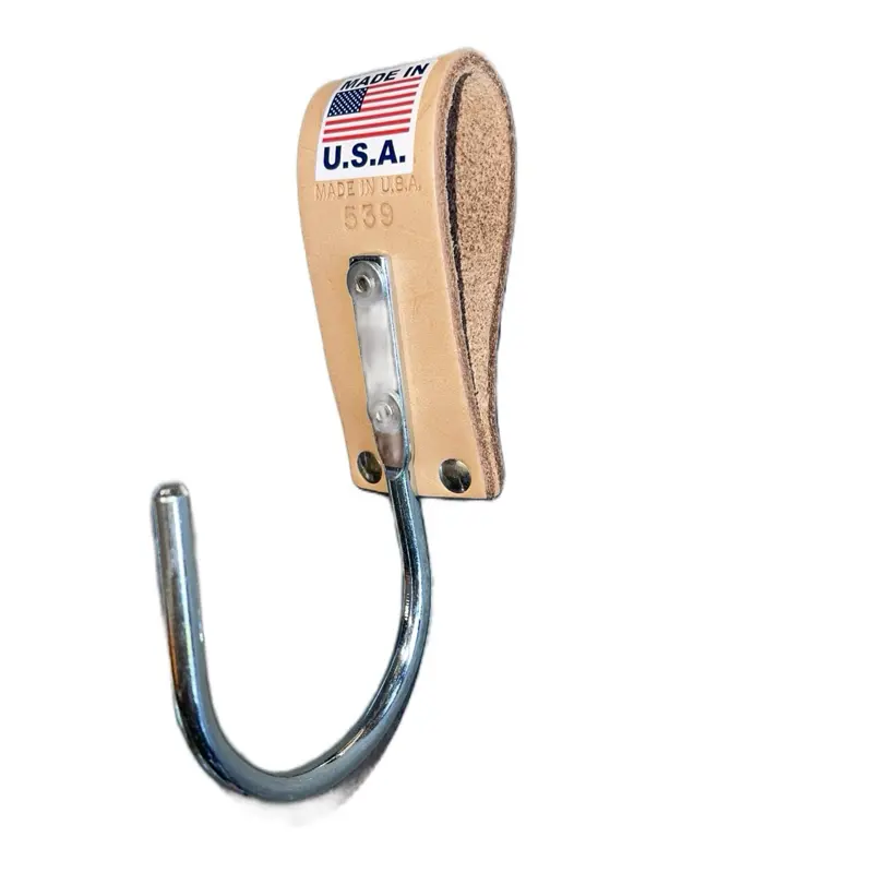 USA-Made Leather Hook 539, Minimalist Wall-Mounted Home Organizer Hanger, Simple Design Fastener for Wall Hanging Storage