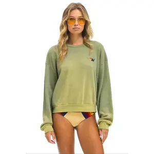 ESSENTIAL RELAXED CREW SWEATSHIRT - FADED ARMY