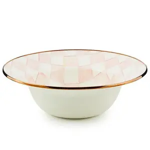 MacKenzie- Childs 40oz. Enamel Check Serving Bowl