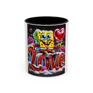 Spongebob Square Pants Love-themed Mug | Perfect Gift for Kids & Teens | Celebrations, Birthdays, Cheer Up Gifts | Vibrant Design, Fun Kitchen Decor
