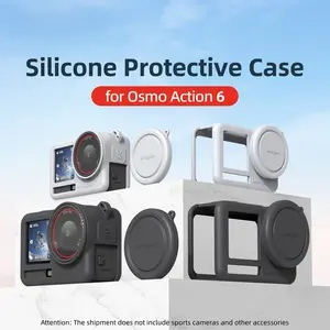 Dji Osmo Action 6 Silicone Protective Case, Sports Camera Protection Accessories, Durable Shockproof Cover, Essential Gear for Outdoor Use