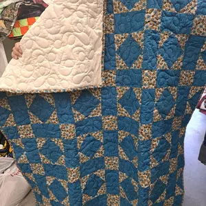 Blue paisley throw Cotton Washable