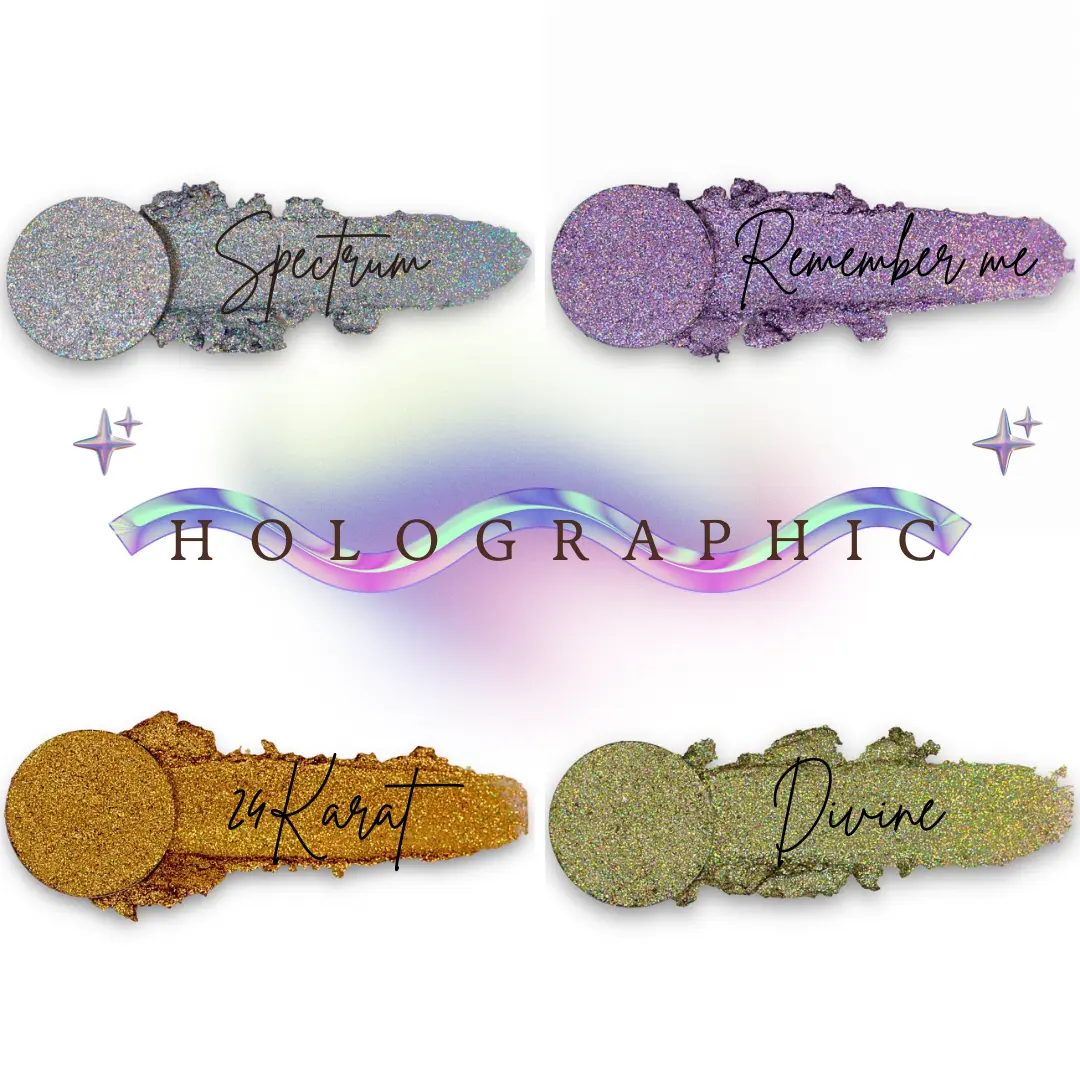 Holographic pressed glitter unleash holographic magic for an otherworldly glow Eyeshadow Makeup