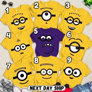 [FREESHIP] Personalised Mini Yellow Shirt, Cute Minion Birthday Shirt, Funny Graphic Shirt, Lover Funny the Minion Tee, Y2K Streetwear T-Shirt, Casual Cotton Fit, Soft Comfortable Short Sleeve, Teen & Adult