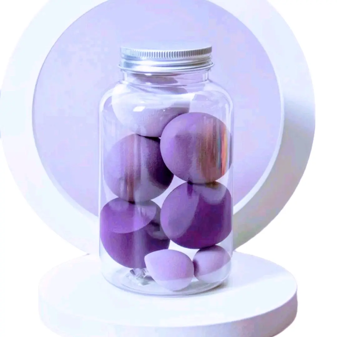 7 Piece Purple Makeup Sponge Set for Perfect Makeup Application