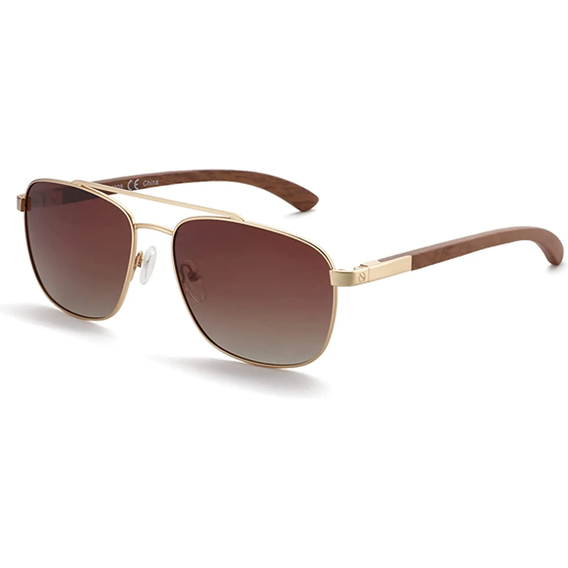 Aviator Wood Polarized Sunglasses for Men 100% UV Protection