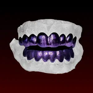 GBT Purple Color Finished Polished Custom Solid Grillz