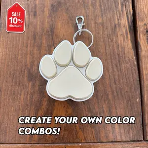 Pet Paw Print Clickers / Paw Print / Cat/Dog Lover Gift / Fidget Toy Keychain