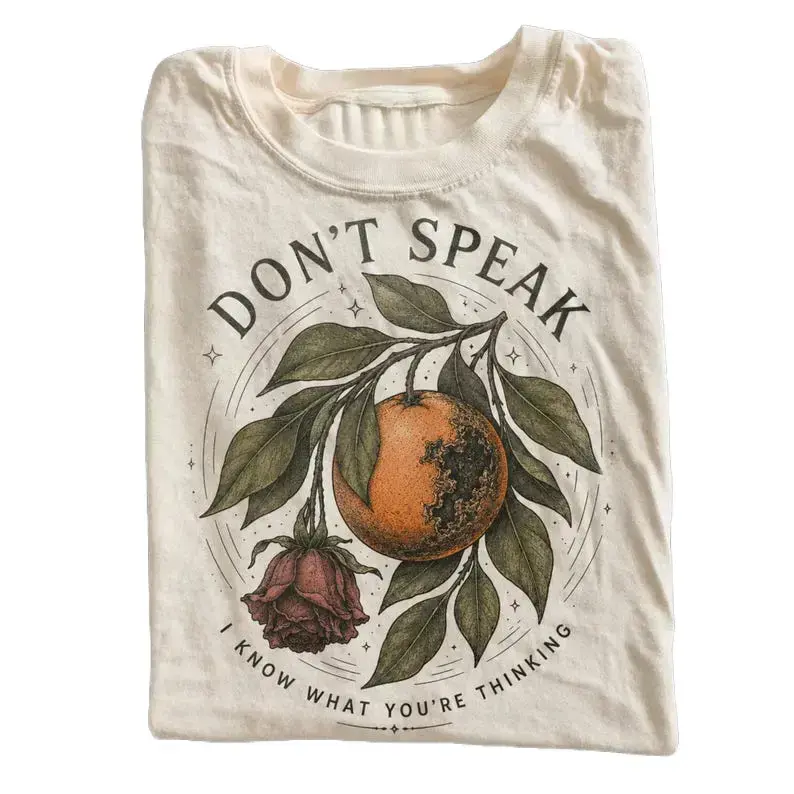 Don’t Speak Orange Graphic TShirt, 90s Rock Aesthetic Top, Vintage Tee, Y2K Nostalgia Band TShirt