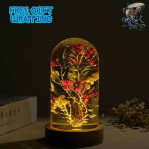 BABY FLOWERS Night Light Flower Epoxy Resin Unique Gift for Her Birthday Gifts Women's Day Gift Decor Home Mother's Day Gifts Wedding Gift For Friend