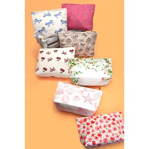 BOW CHERRY COSMETIC BAG