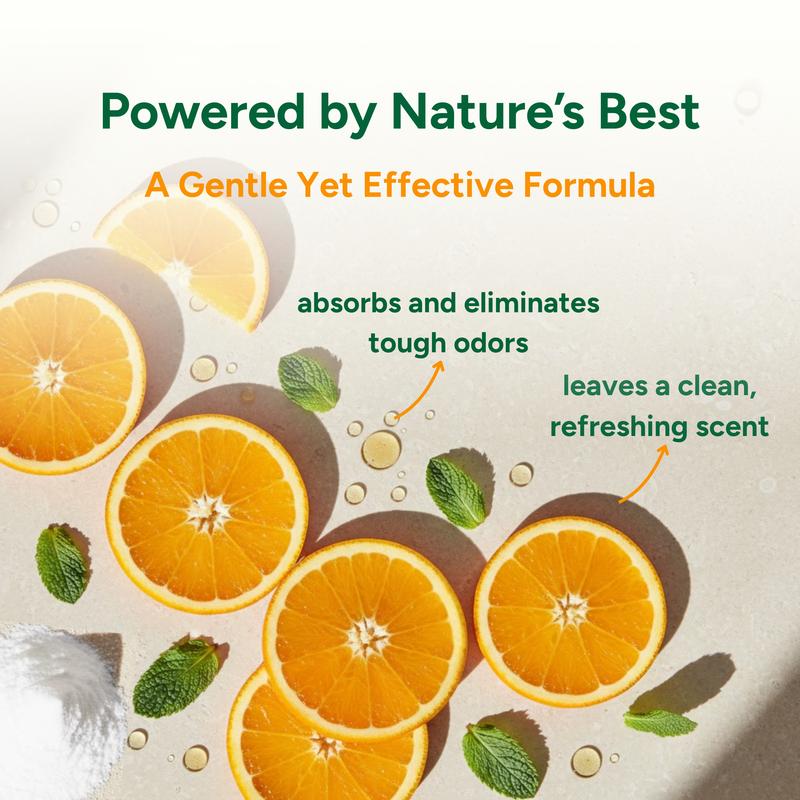 Good Natured Brand | Carpet Deodorizer & Freshener Powder | 31 oz Pet Odor Eliminator for Strong Odor & Pet Urine | Fresh Natural Orange Scent | Safe for Homes with Pets