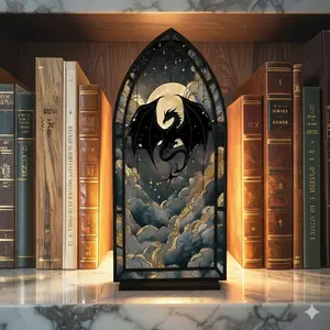 Cozy Glow Library Book Nook Insert with Warm Light, Velaris Inspired Fantasy Bookshelf Decor, Cozy Miniature Shelf Insert, Aesthetic Bookcase Decor, Book Lover Gift, Reader Gift Idea