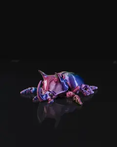 Mystic Scarab-Articulated Unicorn Beetle 3D Model - Realistic Marine Creature with Movable Joints for Versatile Decor.
