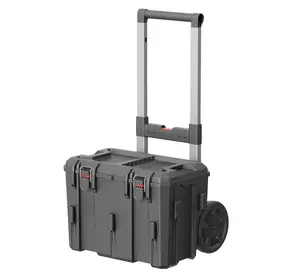 Stackable Rolling Hardware Storage Base Box - Black Tool Organizer Case