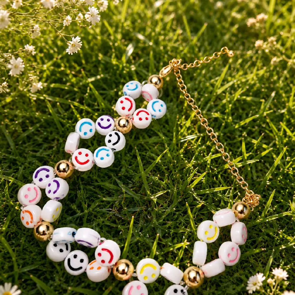 Smiley Bloom Bracelet, Women's Casual Wear Bracelet, Birthday Gift for Her