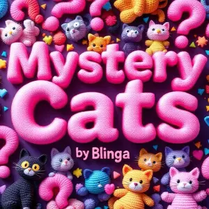 Blinga Fun Cats! Adorable Crochet Kitties in Vibrant Colors for Cat Lovers Unique Random Characters Freestyle Loaf Cats.