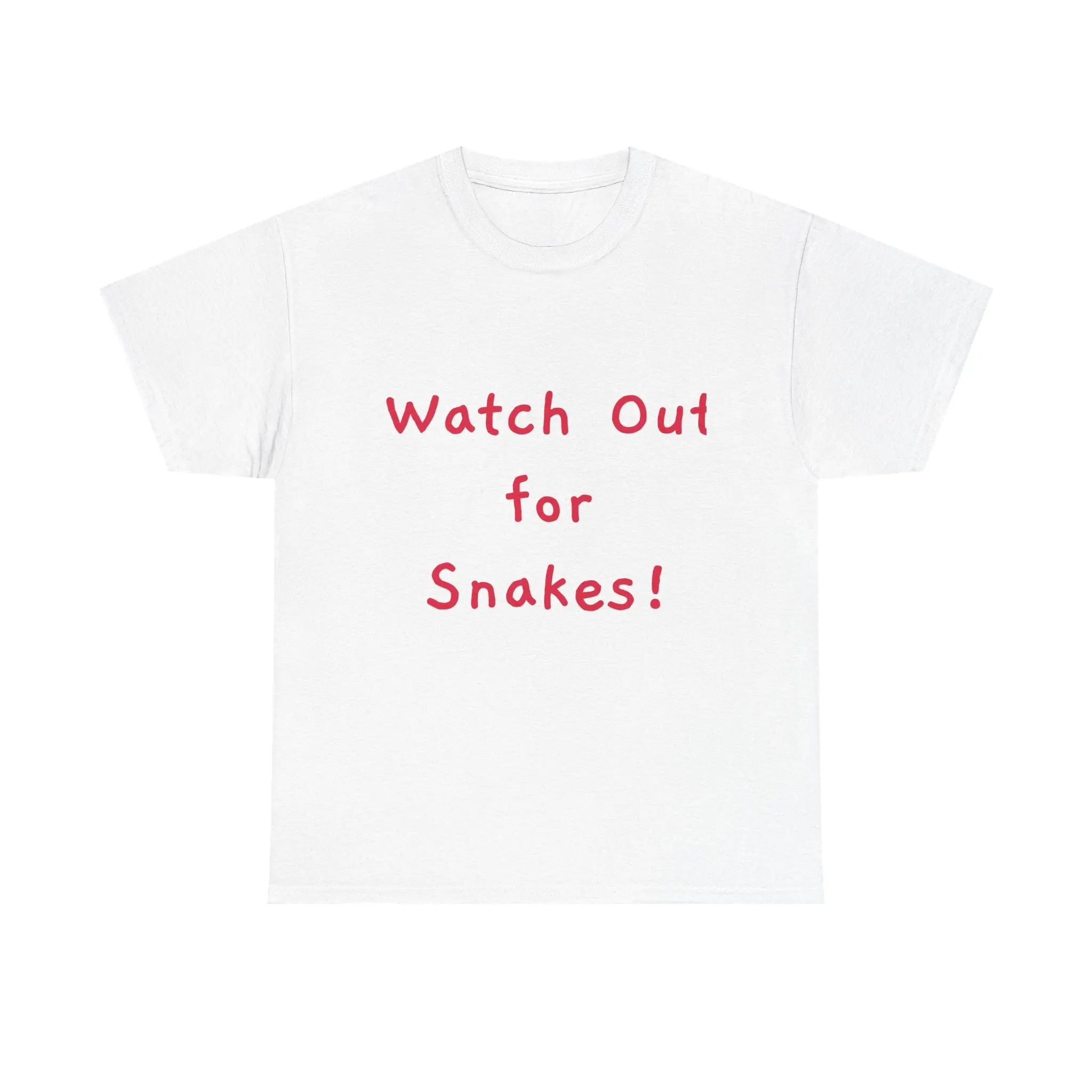 Watch Out for Snakes! Unisex Heavy Cotton Tee, Funny Tee, MST3K, Eegah! Casual Wear, Gift for Adventurers, Humor Shirt, Nature Lover T-Shirt