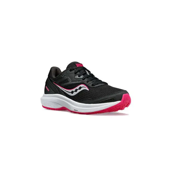 Saucony Cohesion 16 Running Shoe in Black/Fuchsia | Women's