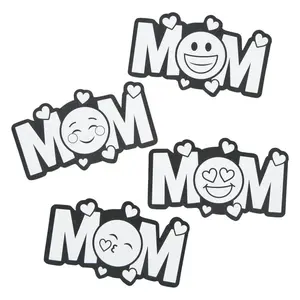 Color Your Own Emoji Mom Magnets - 12 Pc.
