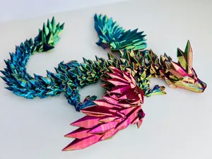 Articulating Winged Crystal Dragon