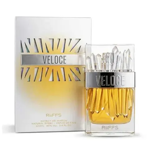 Riiffs Veloce EDP Unisex Fragrance - Aromatic Floral Amber, Citrus Vanilla Earthy Cologne, 3.4fl.oz (100ml) Liquid Fragrance for Adults with Daily Elegance Arabian Perfumes Arabian Scent