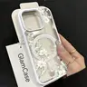 KKLLYY White Blossom Branch Acrylic Frosted Magnetic Suction Cellphone Case - Durable, Shockproof Protective Cover Shell for iPhone 11,12,13,14,15,16,17,18 Plus Pro Max - Watercolor Floral Mobile Accessory